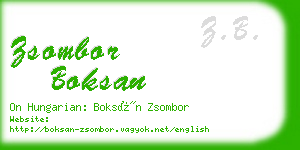 zsombor boksan business card